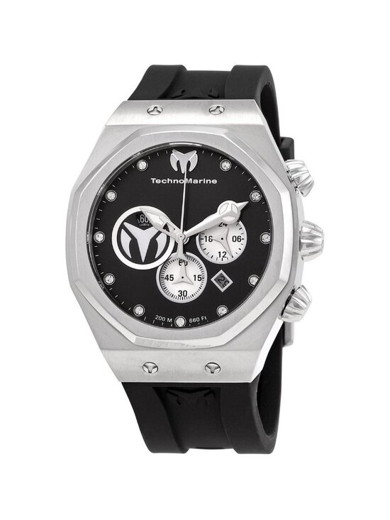 NWT Technomarine Reef Sun Chronograph Quartz Diamond Black Dial Men\'s Watch main image 2